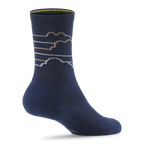 Anytime Crew Sock - Deep Navy/Rugged Beige (Medium Grey) - Cloudstripe